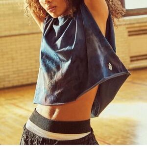 Free People FP movement Inspire Tank top in midnight combo blue Size medium new